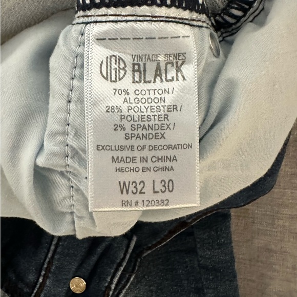 Men's Blue Vintage Genes Black NWOT slim fit - Picture 6 of 12